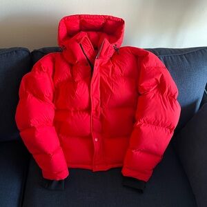 Aritzia Catalina Red Shorty Super Puff Jacket